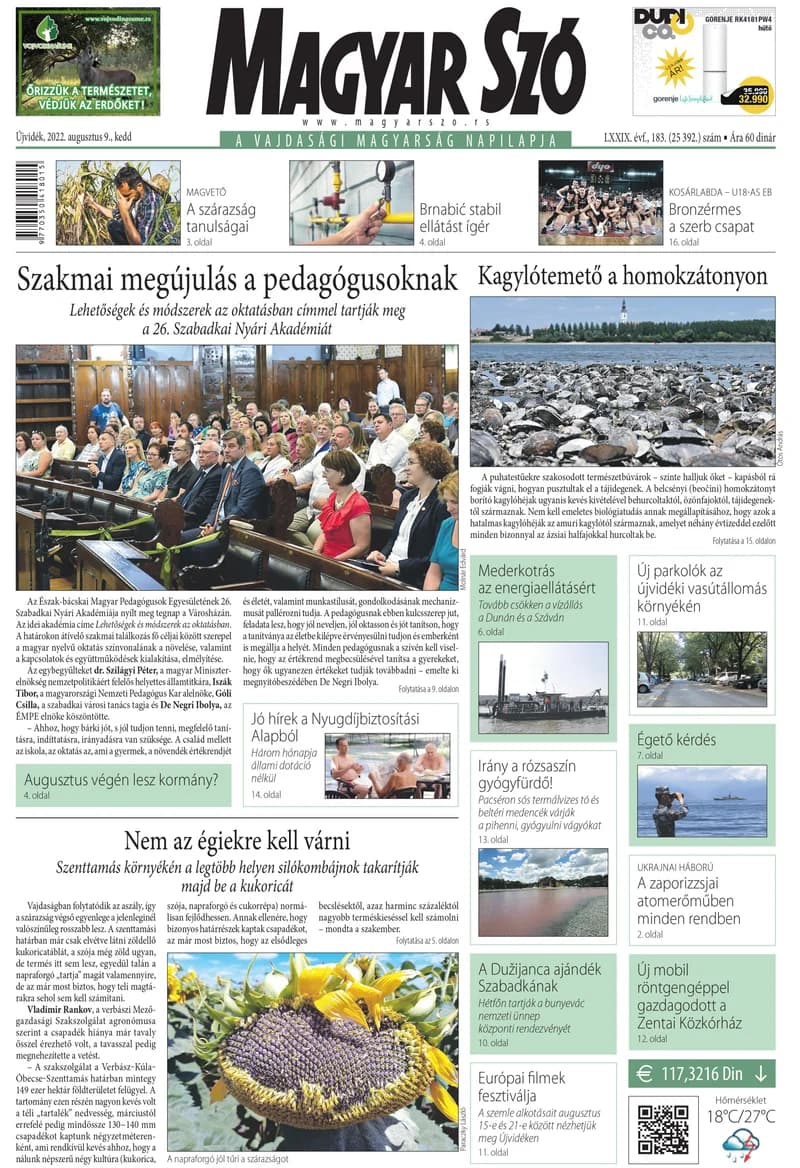 Magyar Szó, 79. évf. 2022. augusztus 9. 183. sz. 1–20. oldal