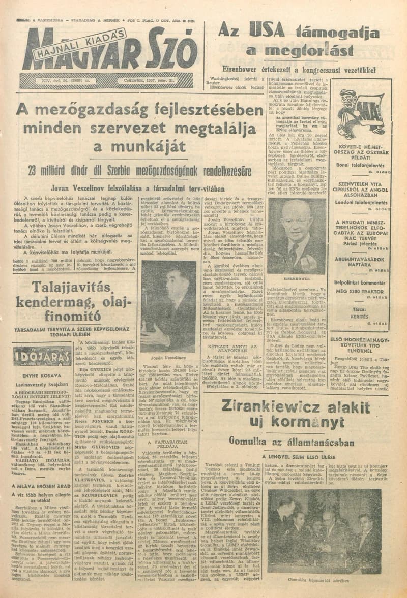 Magyar Szó, 14. évf. 1957. február 21. 50. sz.
