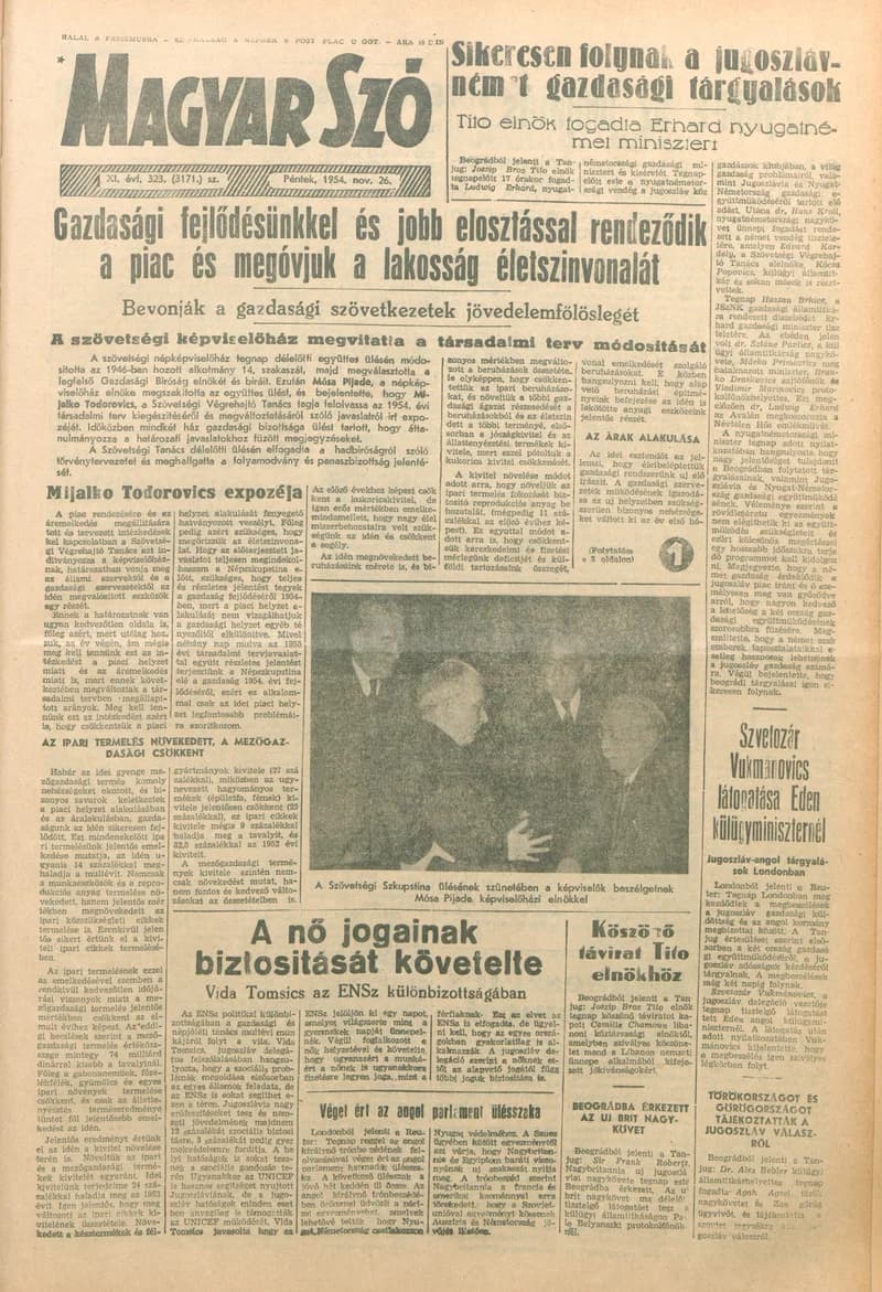 Magyar Szó, 11. évf. 1954. november 26. 323. sz. 1–8. oldal