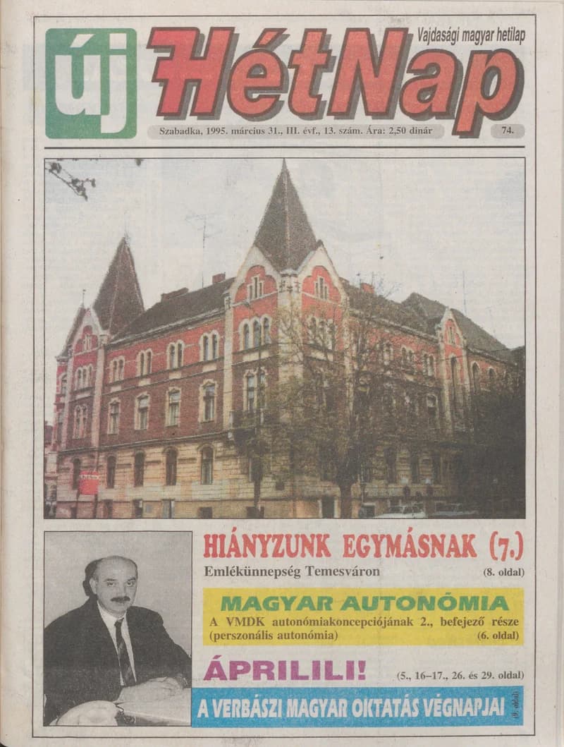 Új Hét Nap, 3. évf. 1995. március 31. 13. sz.