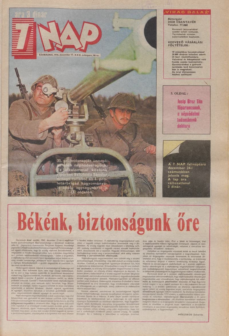 7 Nap, 31. évf. 1976. december 17. 50. sz. 1–24. oldal
