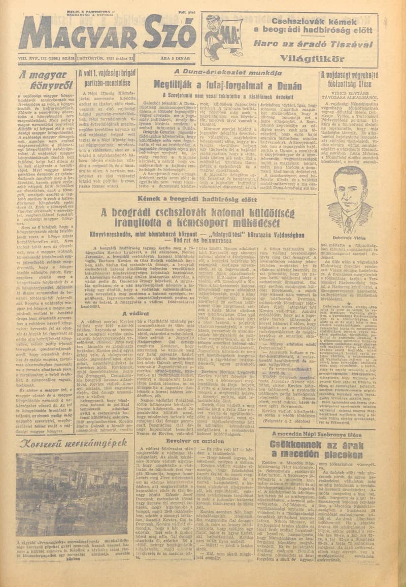 Magyar Szó, 8. évf. 1951. május 31. 127. sz. 1–4. oldal