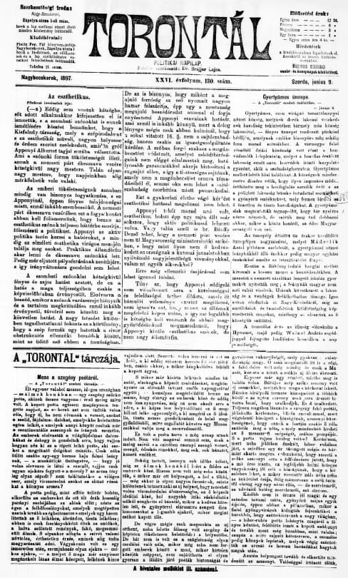 Torontál, 26. évf. 1897. június 9. 130. sz.