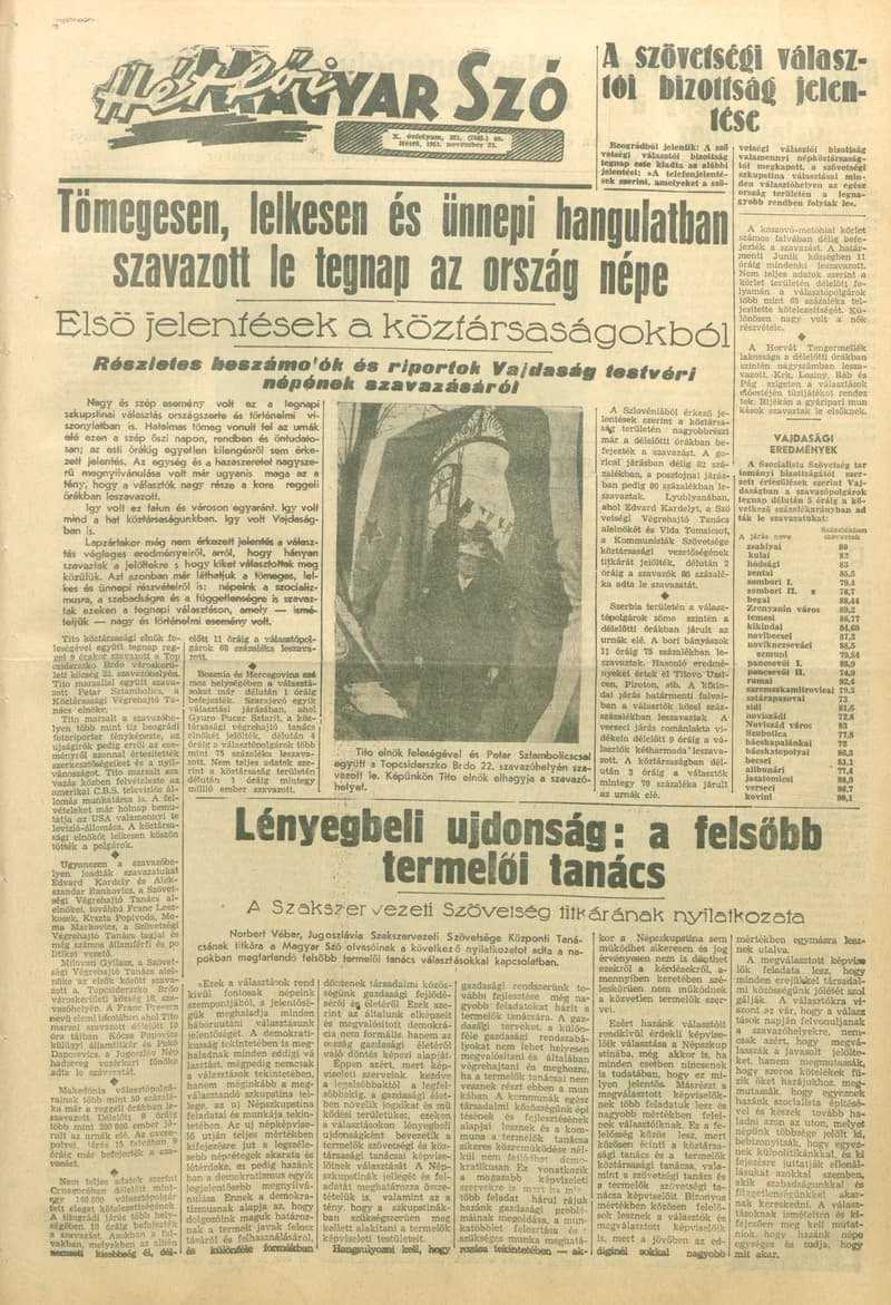 Magyar Szó, 10. évf. 1953. november 23. 323. sz. 1–8. oldal