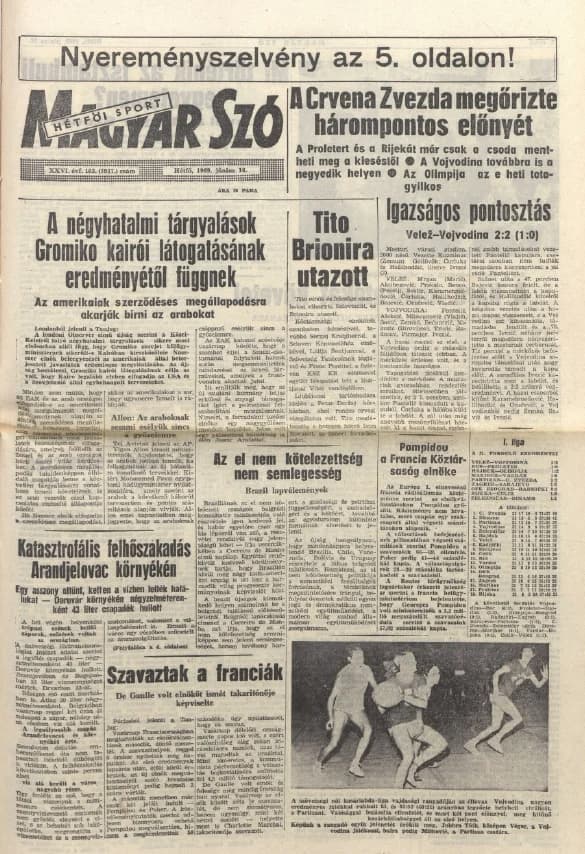 Magyar Szó, 26. évf. 1969. június 16. 163. sz.