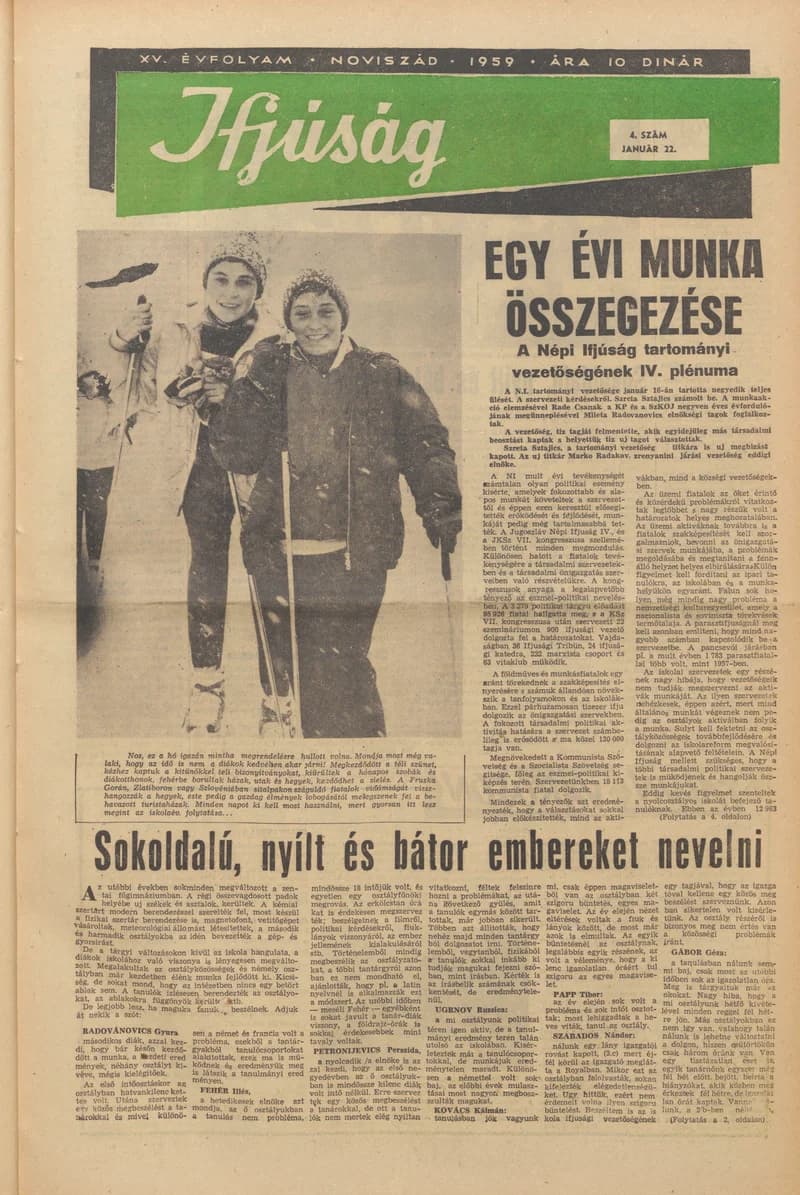 Ifjúság, 15. évf. 1959. január 22. 4. sz.