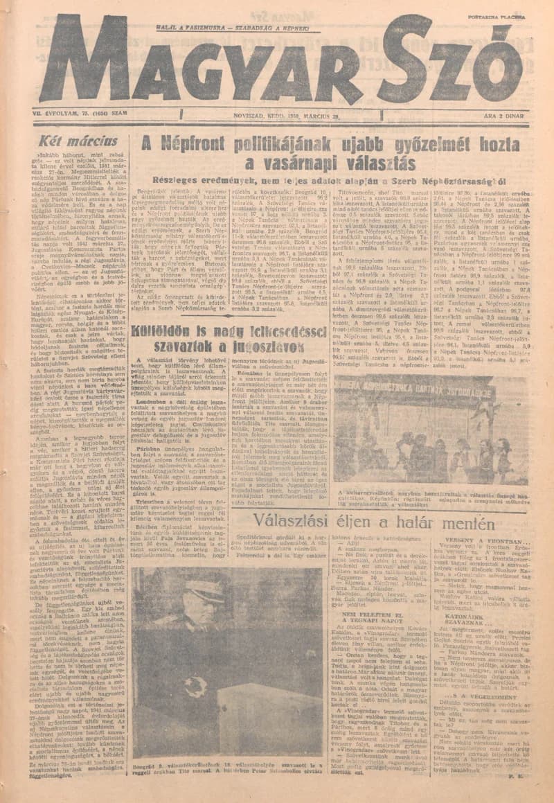 Magyar Szó, 7. évf. 1950. március 28. 75. sz. 1–4. oldal