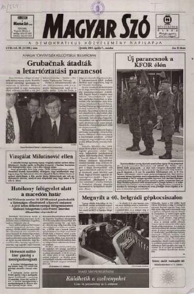 Magyar Szó, 58. évf. 2001. április 7. 82. sz. 1–16. oldal