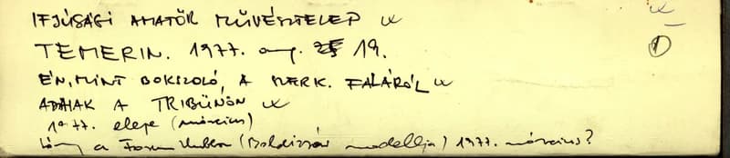  Ifjúsági amatőr művésztelep (1977) (Temerin). - és egyéb.. 1. tasak. Borító 1_doboz_kesz__000001