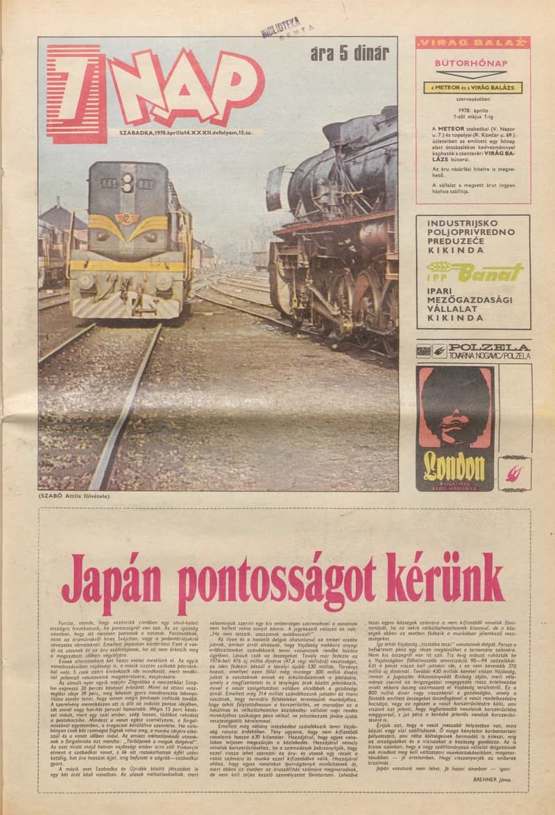 7 Nap, 33. évf. 1978. április 14. 15. sz. 1–24. oldal