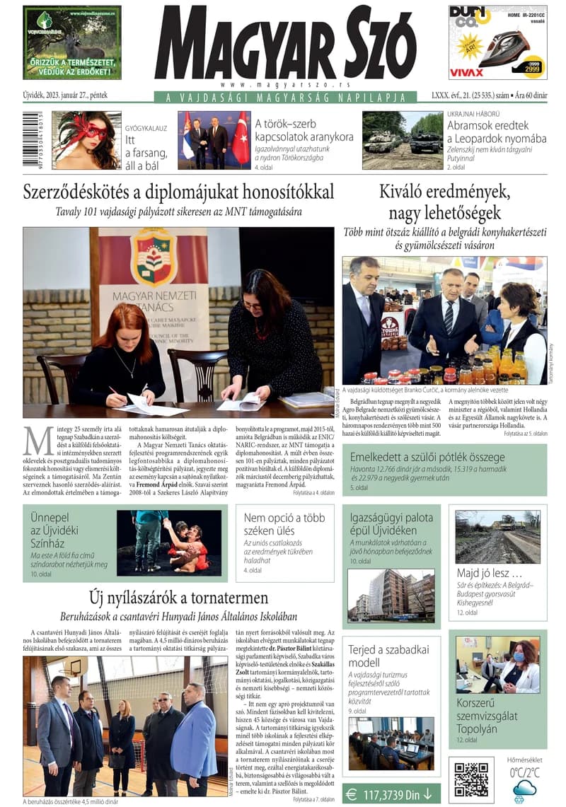 Magyar Szó, 80. évf. 2023. január 27. 21. sz. 1–16. oldal