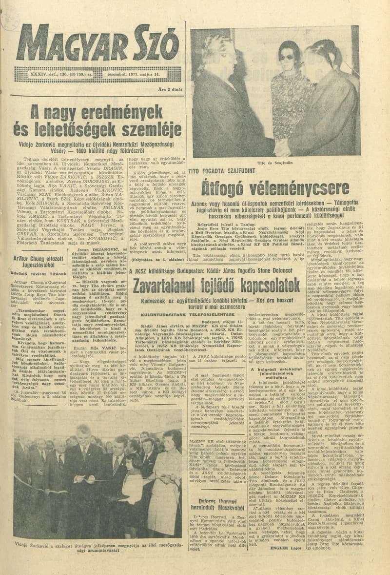 Magyar Szó, 34. évf. 1977. május 14. 130. sz.