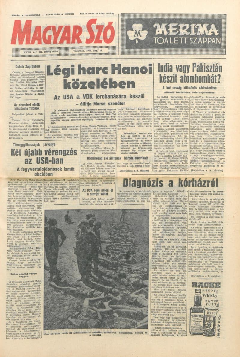 Magyar Szó, 23. évf. 1966. augusztus 14. 221. sz.