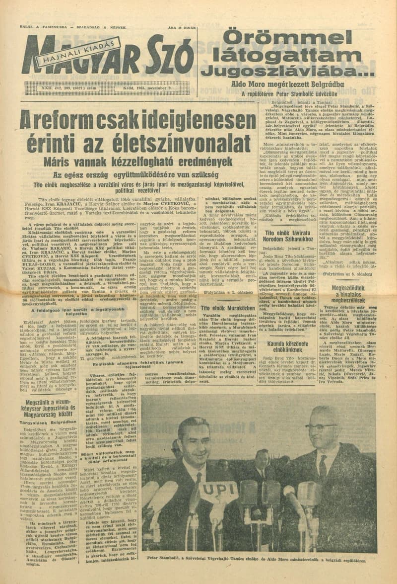 Magyar Szó, 22. évf. 1965. november 9. 309. sz.