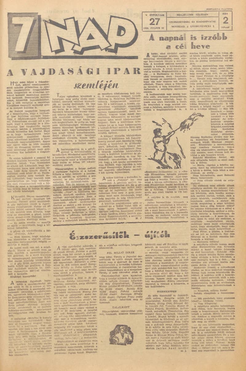 7 Nap, 5. évf. 1950. július 12. 27. sz.
