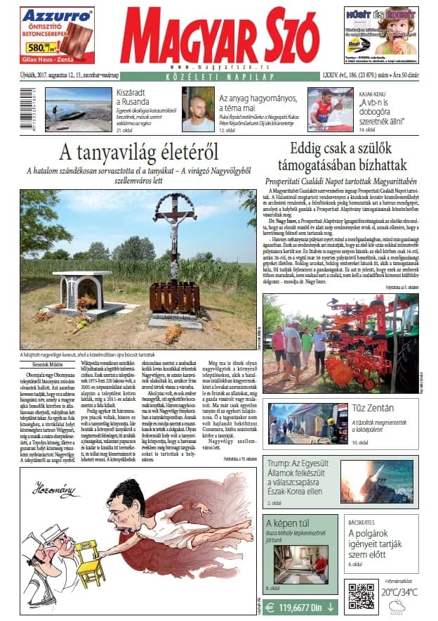Magyar Szó, 74. évf. 2017. augusztus 12. – 13. 186. sz. 1–32. oldal