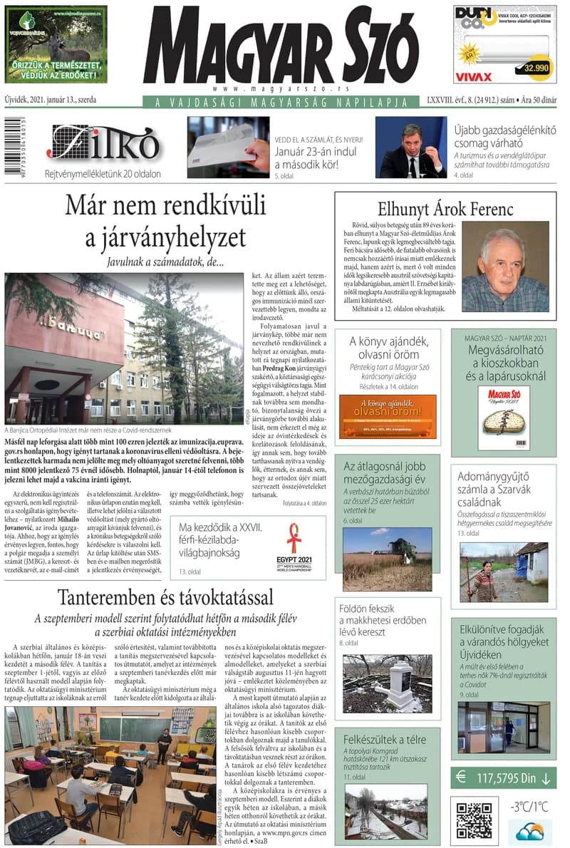 Magyar Szó, 78. évf. 2021. január 13. 8. sz. 1–16. oldal