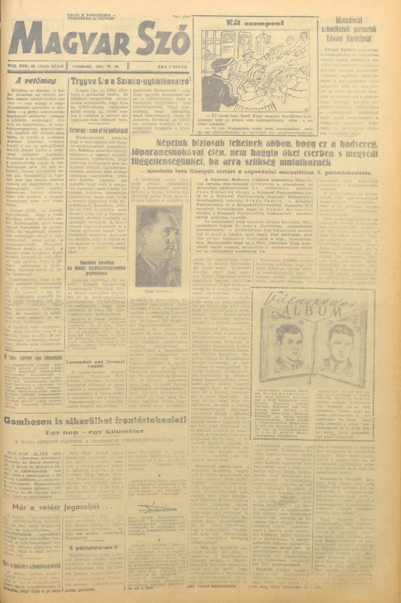 Magyar Szó, 8. évf. 1951. február 22. 44. sz. 1–4. oldal