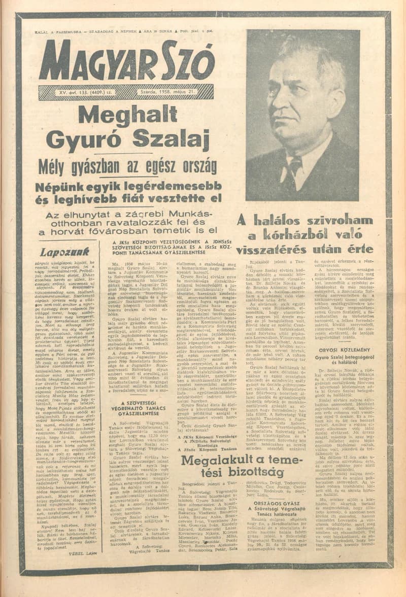 Magyar Szó, 15. évf. 1958. május 21. 133. sz. 1–18. oldal