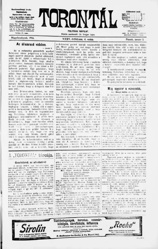 Torontál, 35. évf. 1906. január 5. 4. sz.
