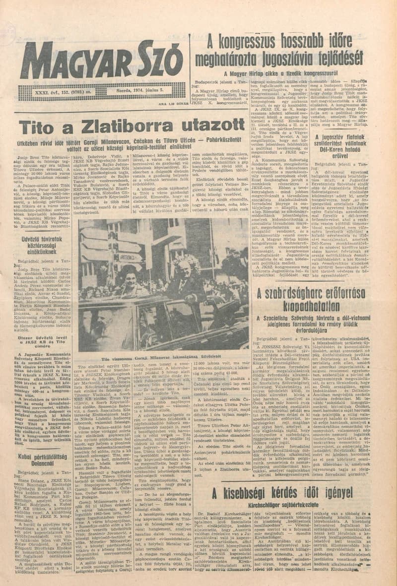 Magyar Szó, 31. évf. 1974. június 5. 152. sz. 1–20. oldal
