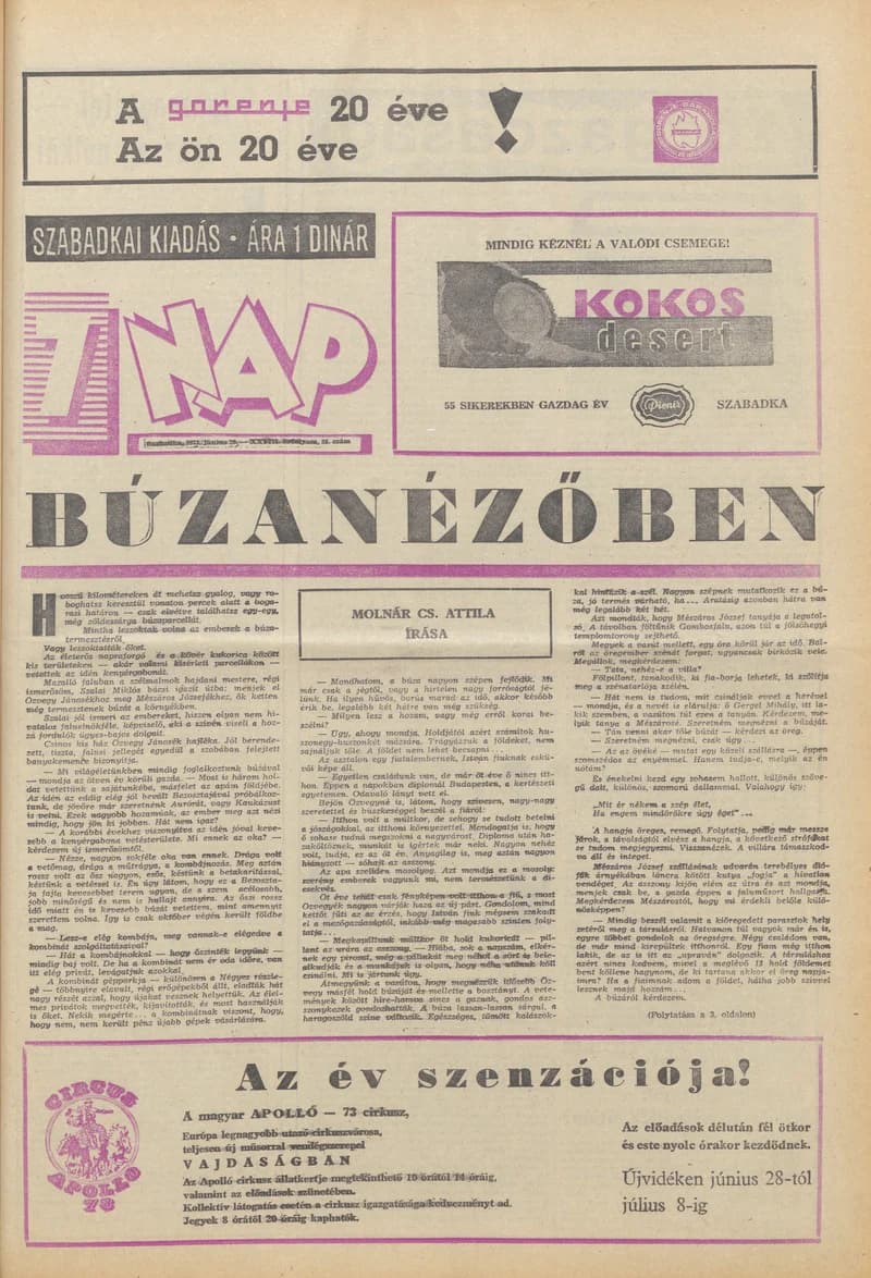 7 Nap, 28. évf. 1973. június 29. 26. sz. 1–28. oldal