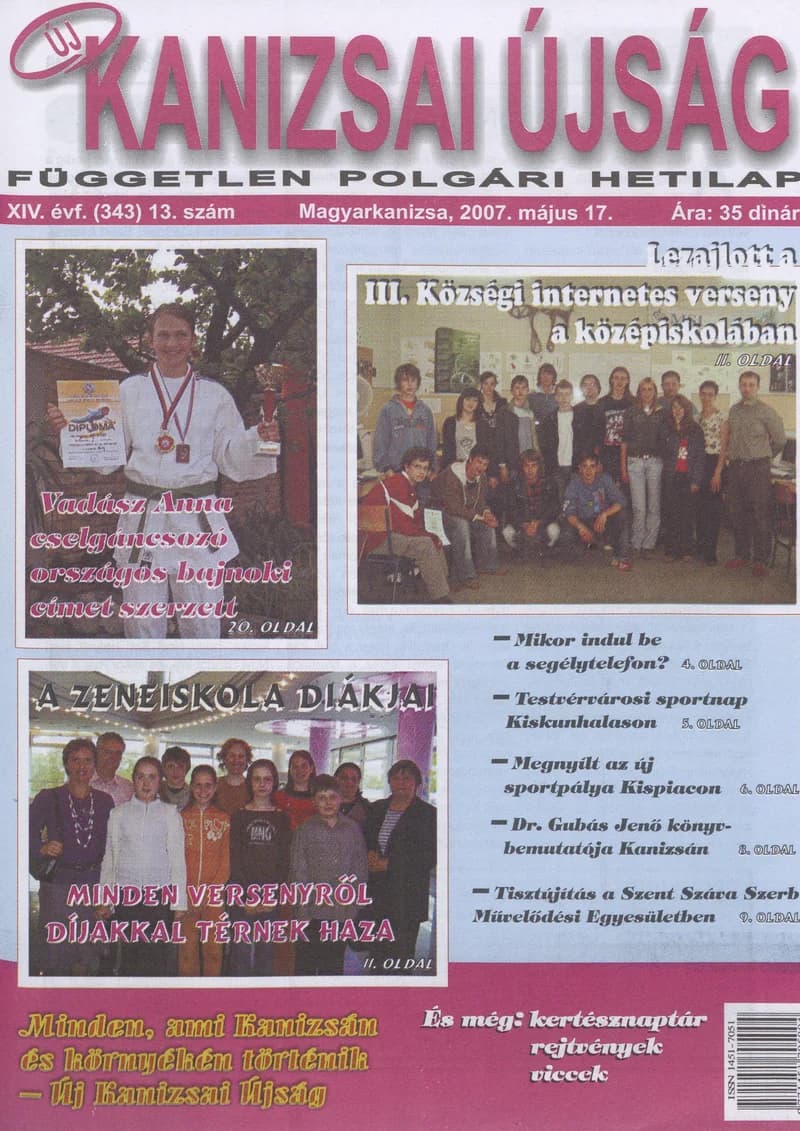 Új Kanizsai Újság, 14. évf. 2007. május 17. 13. sz.