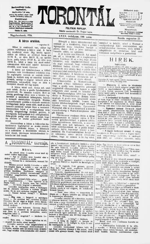 Torontál, 35. évf. 1906. augusztus 22. 190. sz.