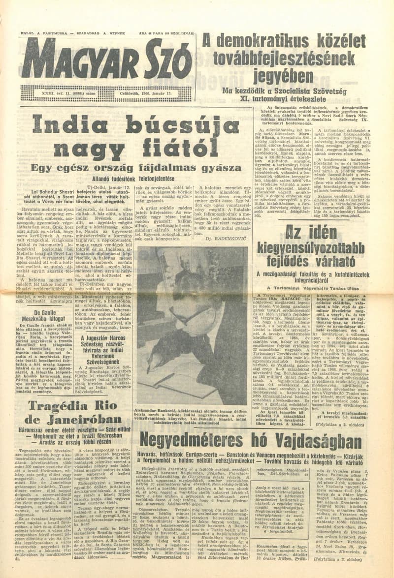 Magyar Szó, 23. évf. 1966. január 13. 11. sz.