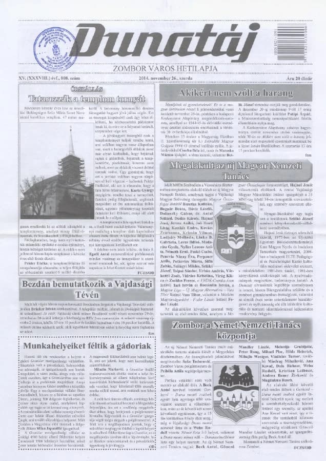 Dunatáj, 16. évf. 2014. november 26. 808. sz.