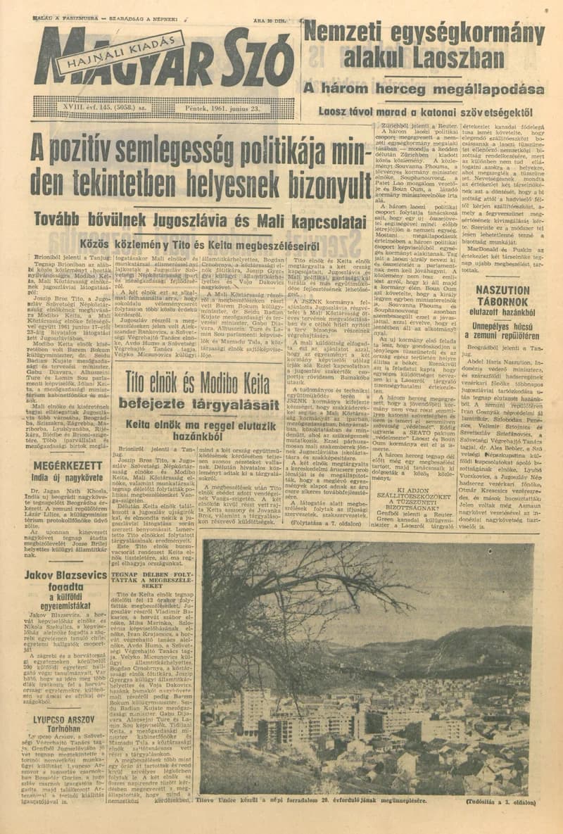 Magyar Szó, 18. évf. 1961. június 23. 145. sz. 1–16. oldal