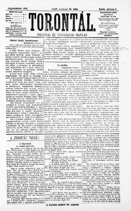 Torontál, 24. évf. 1895. március 6. 54. sz.