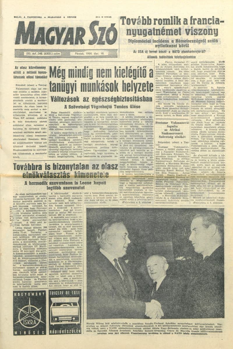 Magyar Szó, 21. évf. 1964. december 18. 348. sz. 1–16. oldal