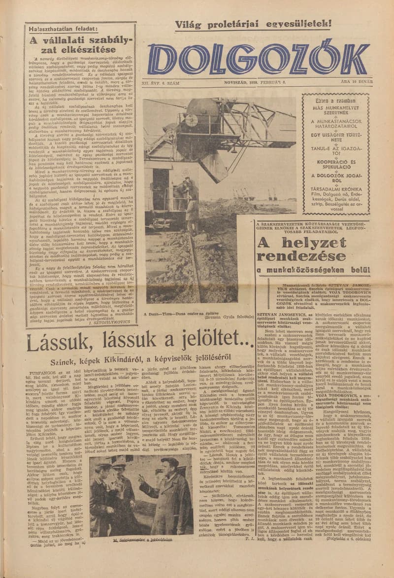 Dolgozók, 12. évf. 1958. február 8. 6. sz.