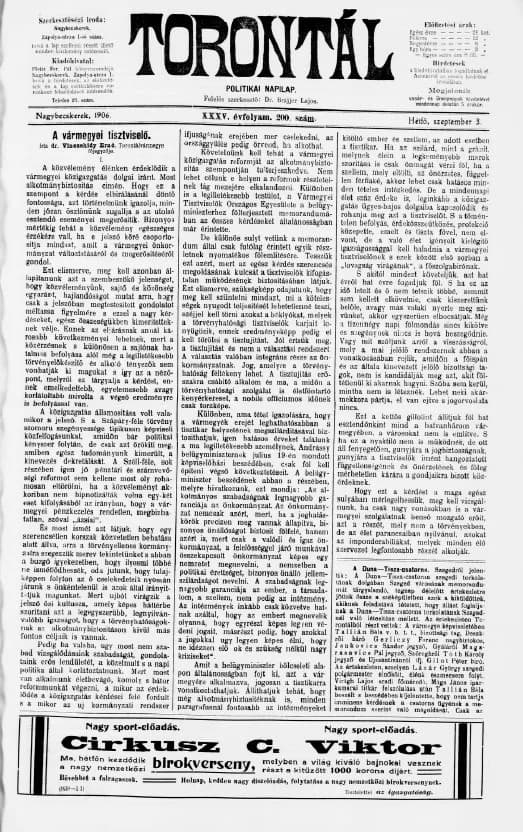 Torontál, 35. évf. 1906. szeptember 3. 200. sz.