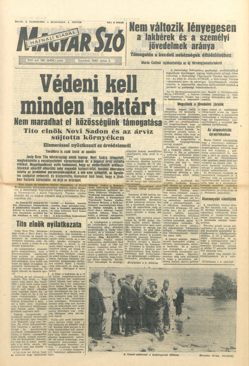 Magyar Szó, 22. évf. 1965. július 3. 180. sz. 1–12. oldal