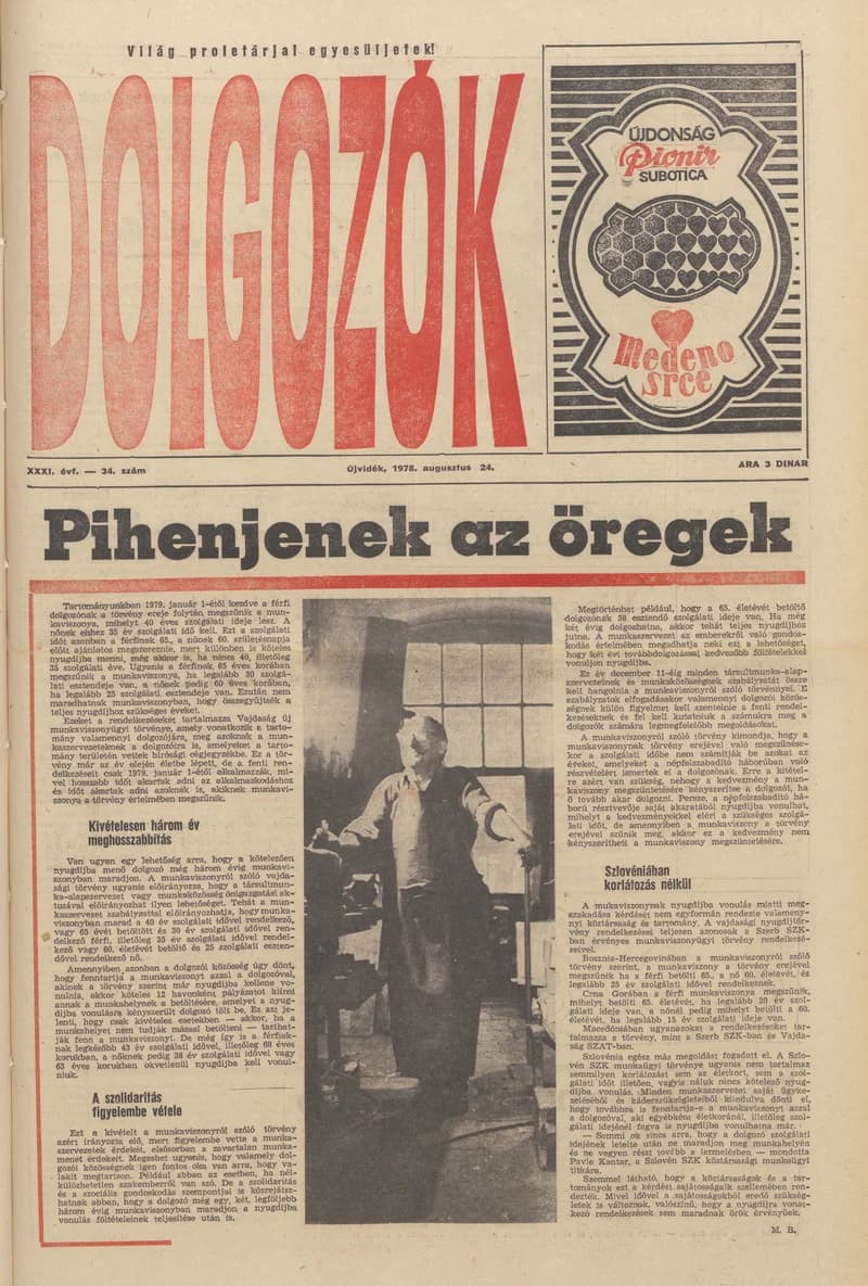 Dolgozók, 32. évf. 1978. augusztus 24. 34. sz.