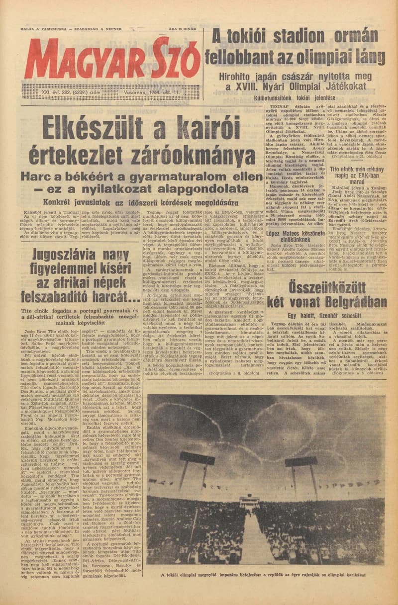 Magyar Szó, 21. évf. 1964. október 11. 282. sz. 1–24. oldal