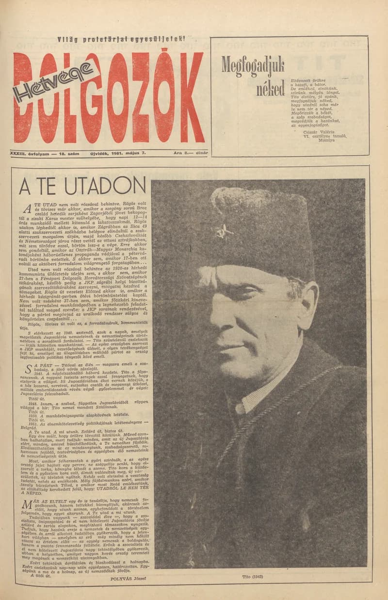 Dolgozók, 35. évf. 1981. május 7. 18. sz.