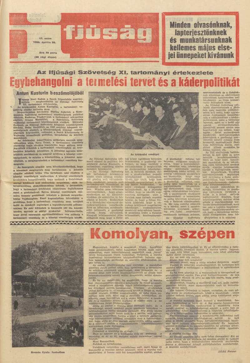 Ifjúság, 22. évf. 1966. április 28. 17. sz.