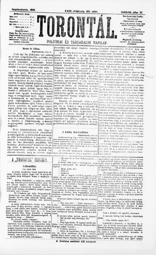 Torontál, 24. évf. 1895. július 25. 169. sz.