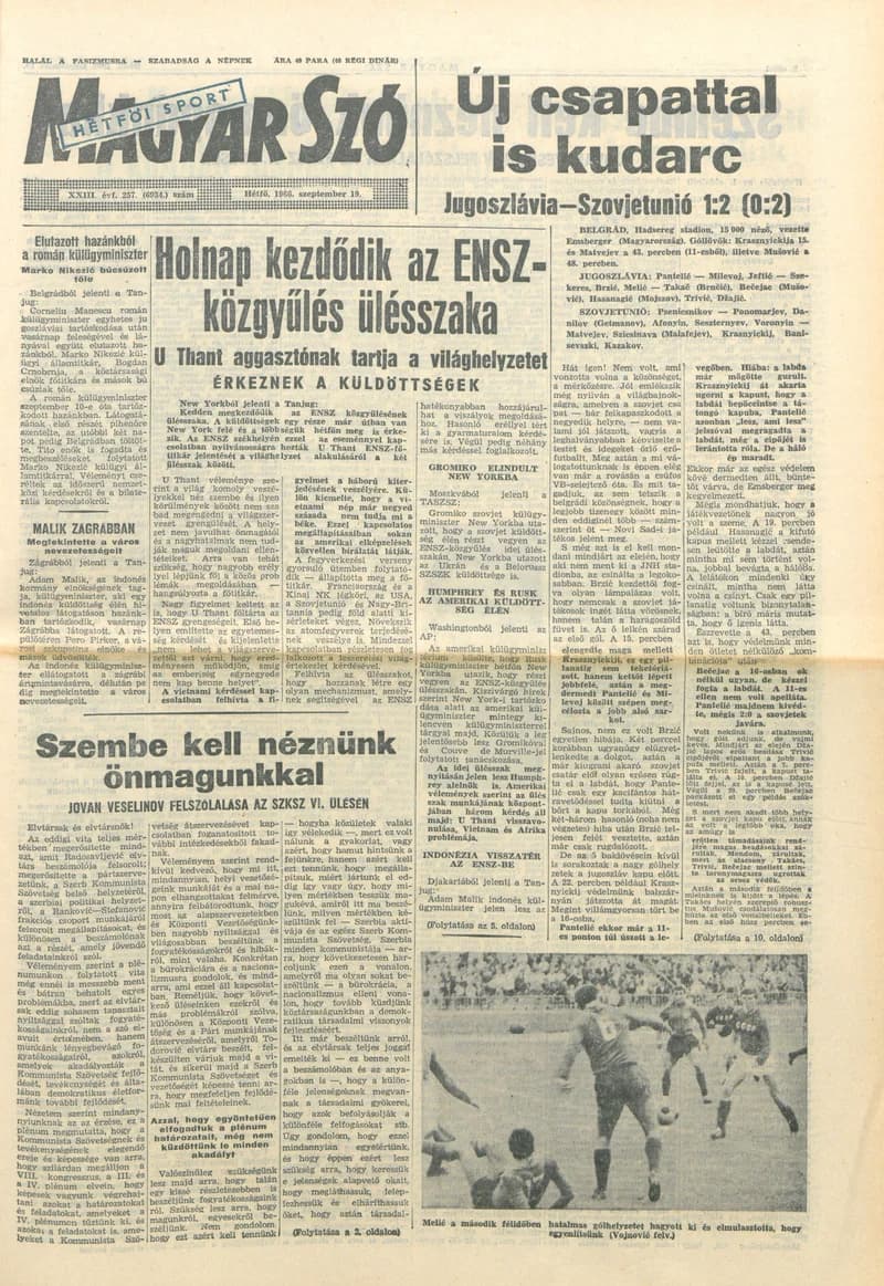 Magyar Szó, 23. évf. 1966. szeptember 19. 257. sz.
