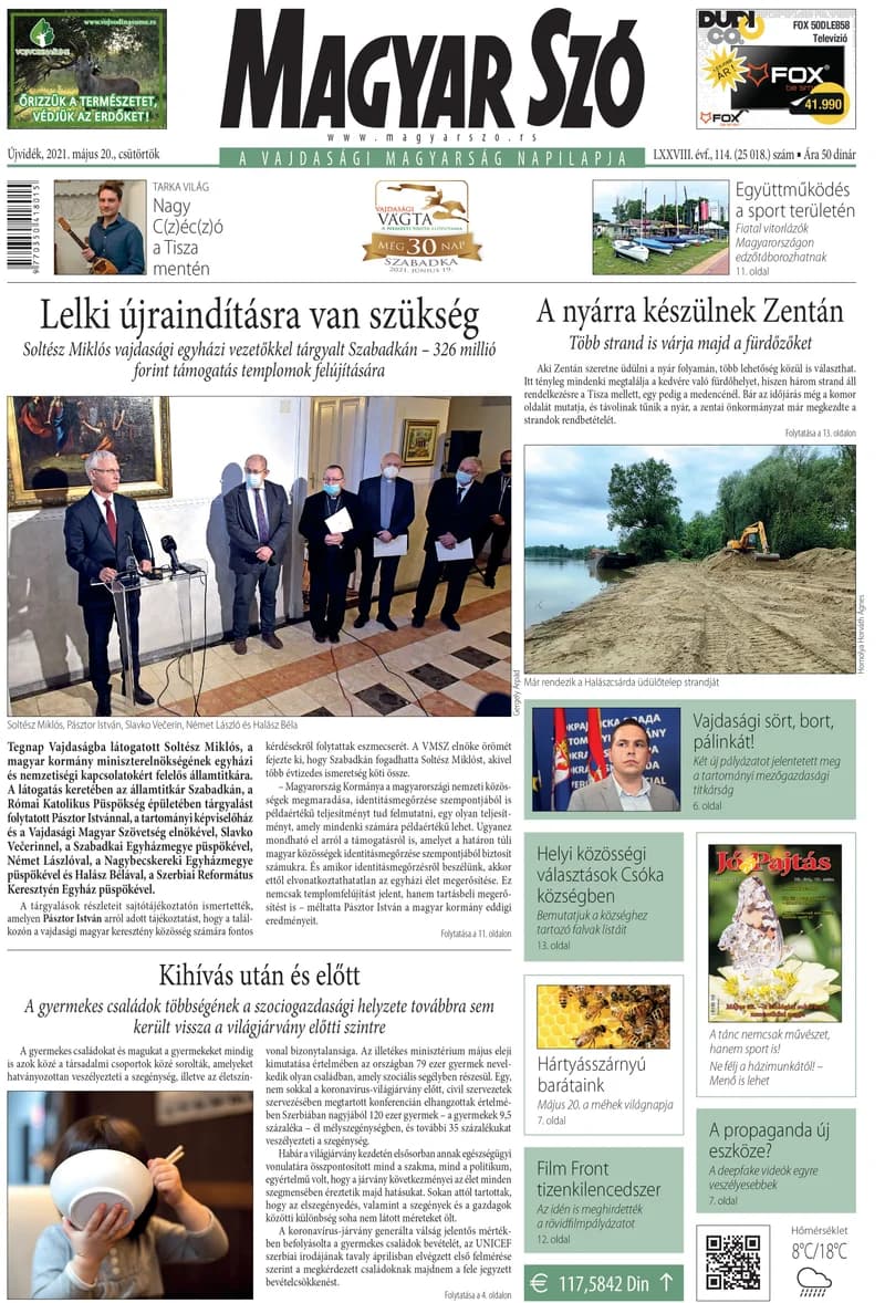 Magyar Szó, 78. évf. 2021. május 20. 114. sz. 1–20. oldal