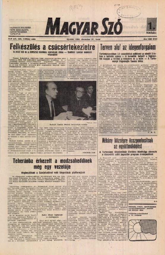 Magyar Szó, 45. évf. 1988. december 27. 356. sz.
