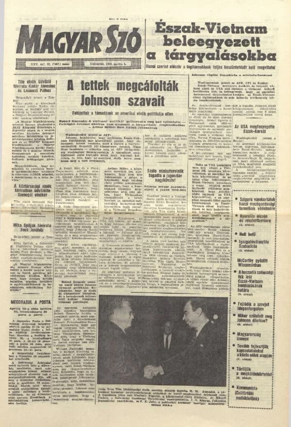 Magyar Szó, 25. évf. 1968. április 4. 93. sz. 1–20. oldal