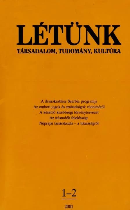 Létünk, 31. évf. 2001. 1–2. sz. 1–175. oldal