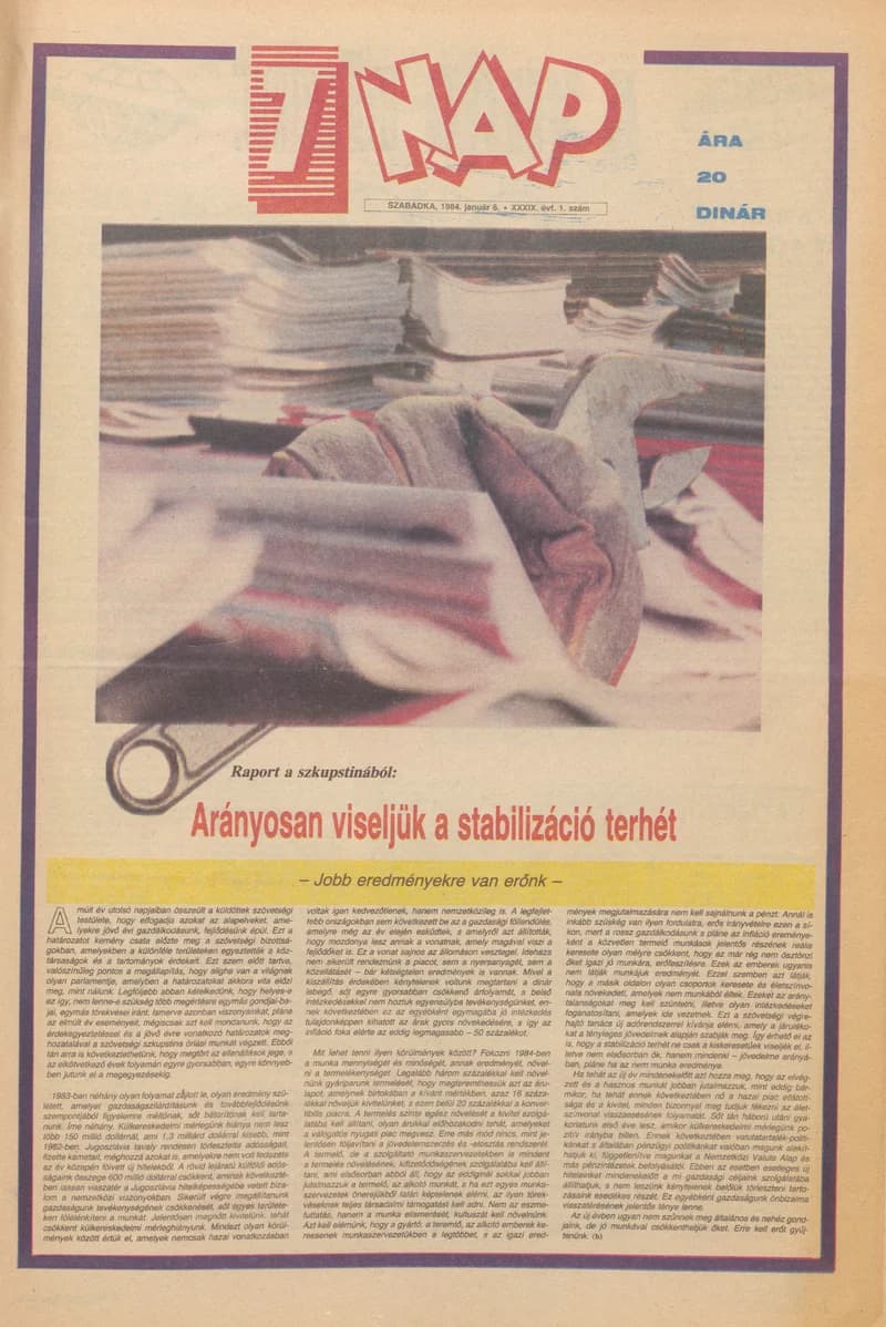 7 Nap, 39. évf. 1984. január 6. 1. sz. 1–12. oldal