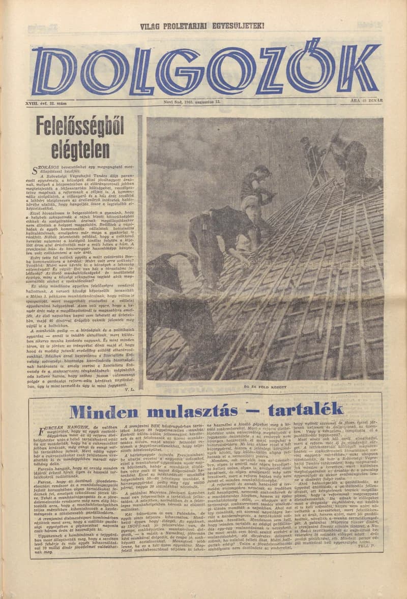 Dolgozók, 19. évf. 1965. augusztus 12. 32. sz.