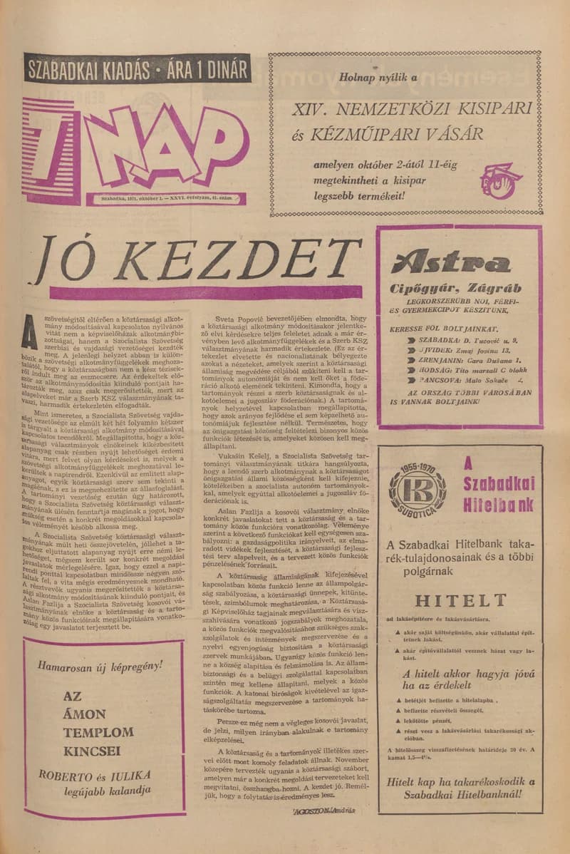 7 Nap, 26. évf. 1971. október 1. 41. sz. 1–28. oldal