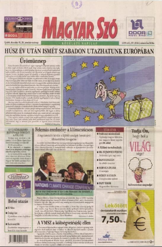 Magyar Szó, 66. évf. 2009. december 19. – 20. 297. sz. 1–28. oldal